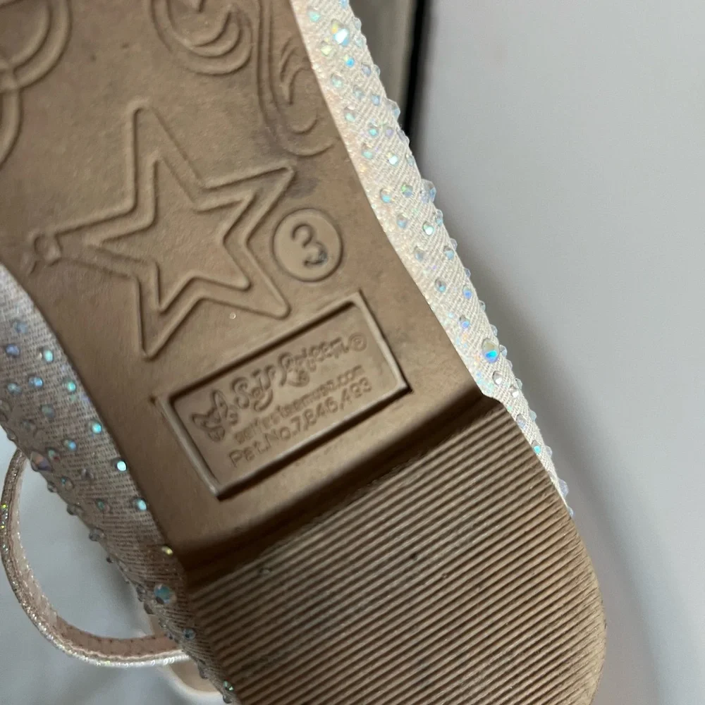 Self Esteem sparkle ballet slipper with ankle strap 3